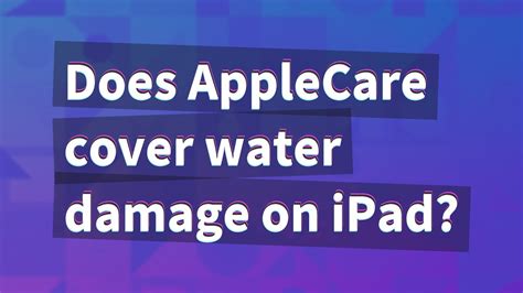 does applecare cover water damage