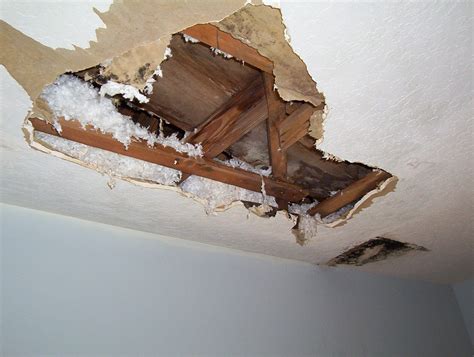 water damaged ceiling